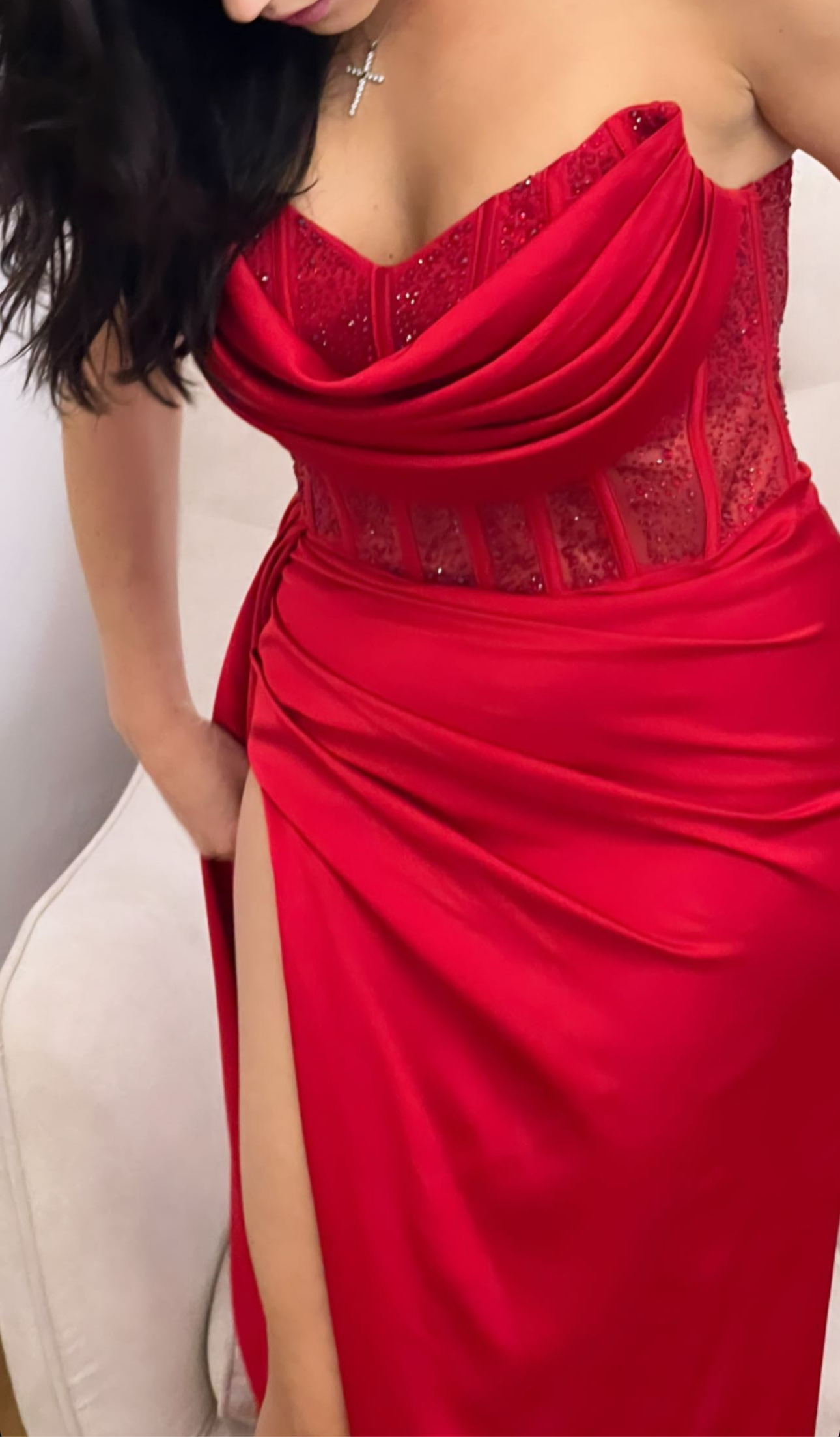 Selen Corset Red Dress